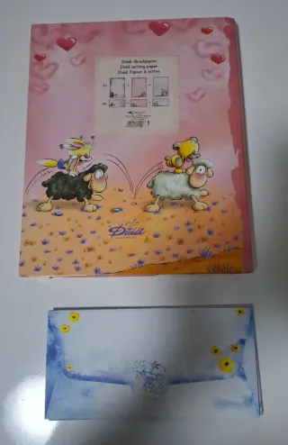 Set Diddl cartellina, lettere, statuetta