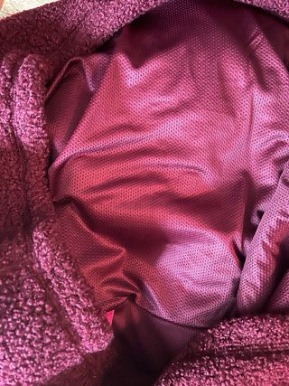 Sudadera borrego cuello alto burdeos T.M