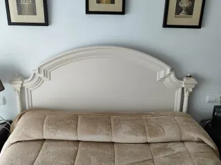 Cabecero madera maciza lacado en blanco