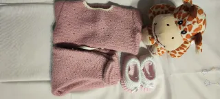 Conjunto primera puesta rosa bebé