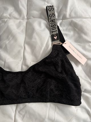 Sujetador Victoria's Secret Encaje Negro Talla S