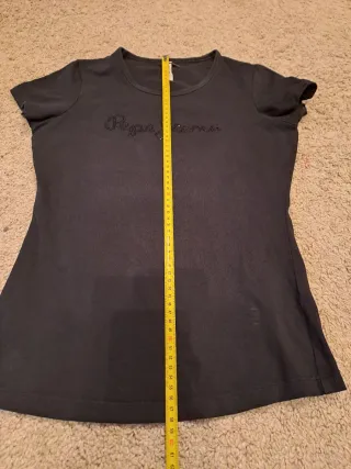 Camiseta Pepe Jeans Negra con Brillantes