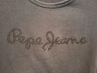 Camiseta Pepe Jeans Negra con Brillantes