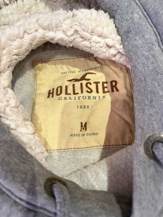 Sudadera Hollister Chico Talla M Gris
