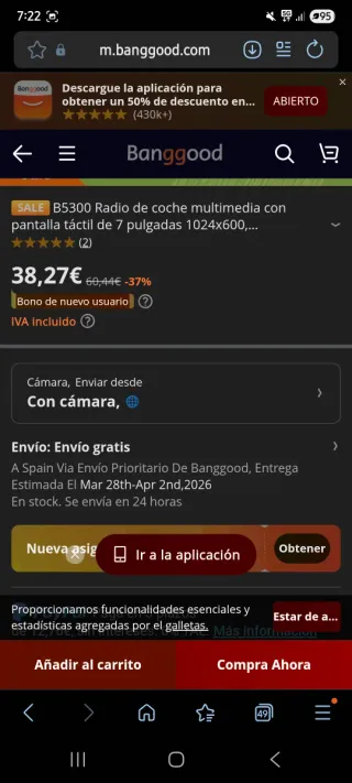 Pantalla Portátil CarPlay Android Auto