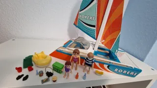 Playmobil catamaran flotante