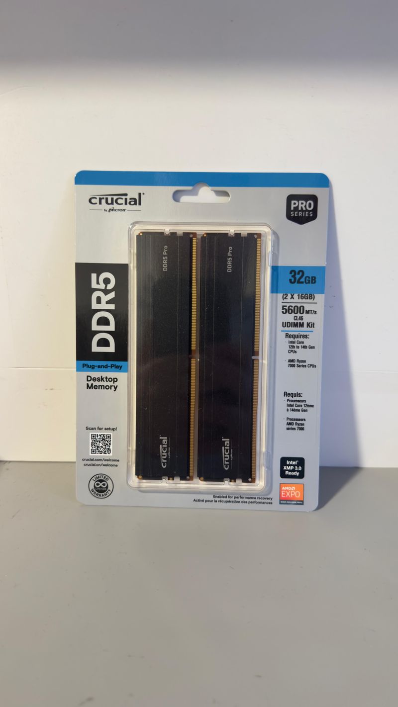 Memoria RAM DDR5 Crucial Pro 32GB (2x16GB)