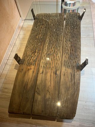 Mesa Trillo Madera y Cristal