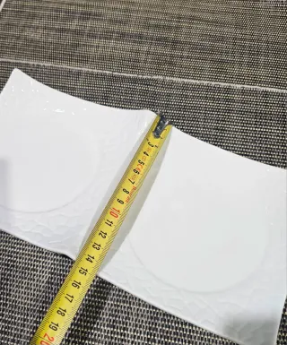 Bandeja Fuente Porcelana Blanca Doble