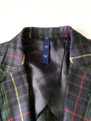 Blazer Silbon Tartán Verde Multicolor