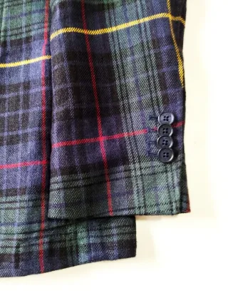 Blazer Silbon Tartán Verde Multicolor