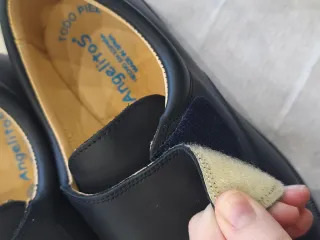 Zapatos de comunión de piel con velcro