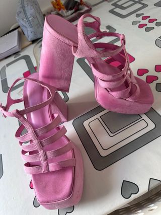 Tacones plataforma rosas