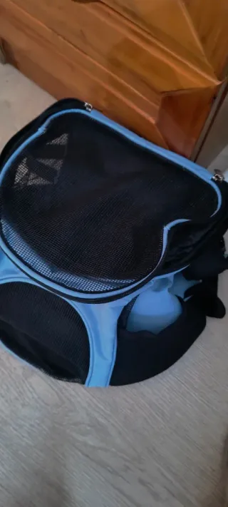 Transportín Mochila para Hurones  y conejos Azul y