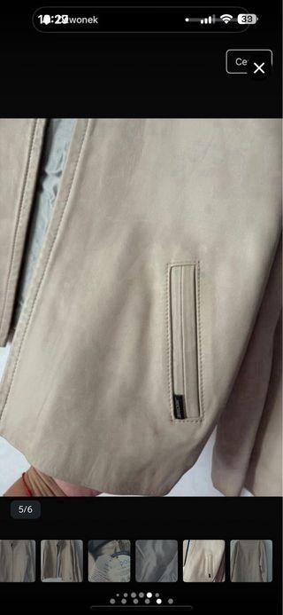 Abrigo beige piel nuevo