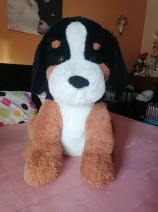 Peluche Cão Preto e Castanho com 75cm