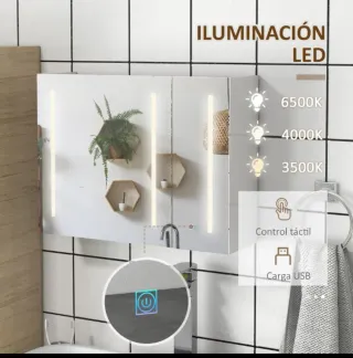 Armario con espejo led