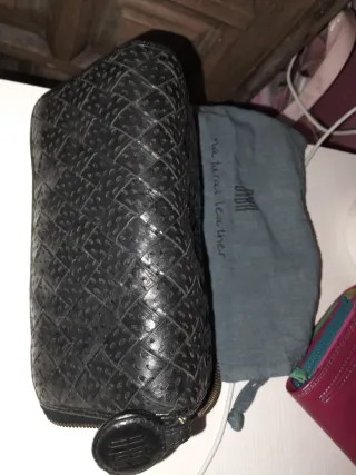 Portafogli BiBa in pelle nera intrecciata