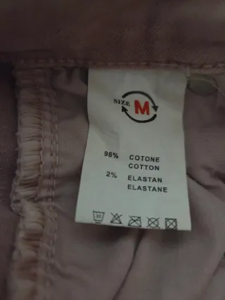 Pantalón mujer beige/rosa