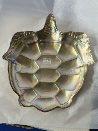Vassoietto Tartaruga Brandani in Vetro Champagne