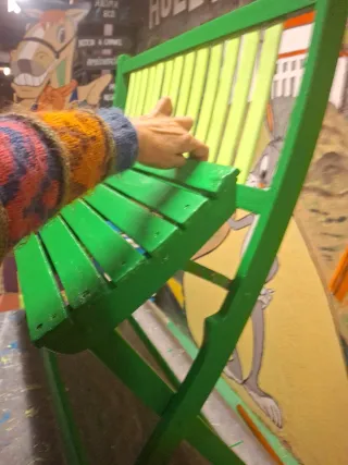 Banco de madera plegable