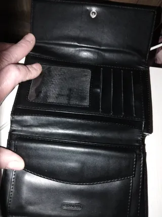 Billetera Coach Monogram Gris y negro