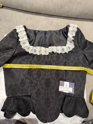 Jubón corpiño fallera negro