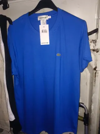 Camiseta Lacoste Azul.nike.ranlauren.y mas Talla S