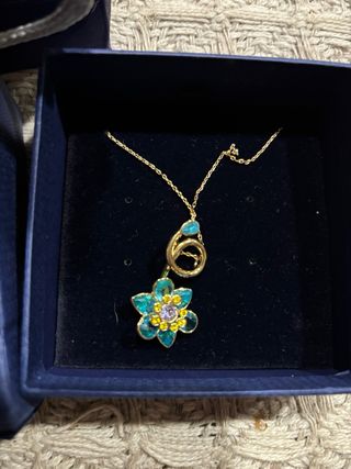 Collar Swarovski Dorado y Verde