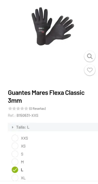 Guantes Mares Talla L Neopreno