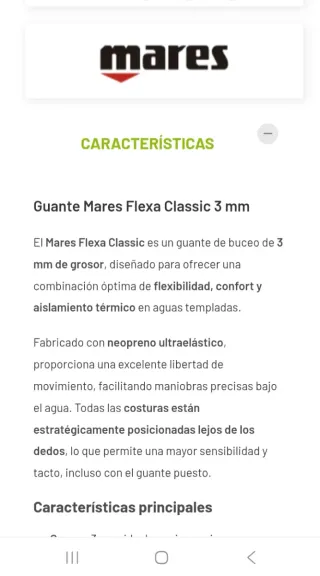 Guantes Mares Talla L Neopreno