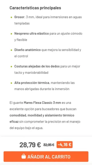 Guantes Mares Talla L Neopreno