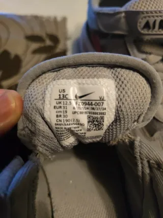 Nike Air Max niño gris naranja