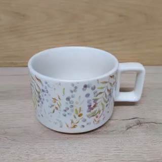 Lote 4 tazas con soporte floral