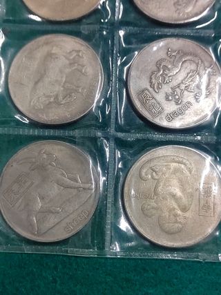 Lote 12 Monedas Chinas Zodiaco, Réplicas?