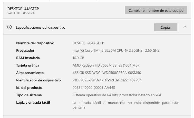 Portátil Toshiba Satellite L850-1XK 16GB RAM SSD afbeelding 2