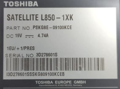 Portátil Toshiba Satellite L850-1XK 16GB RAM SSD afbeelding 4