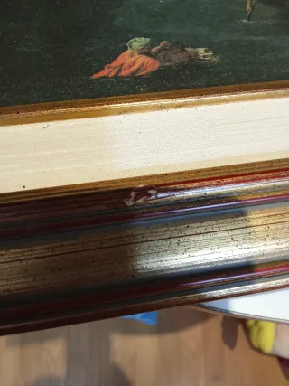 Antiguo cuadro  El diluvio,le deluge.