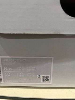 Nike Air Force 1 Negras