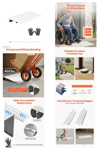 Rampa Umbral 5 cm Aluminio