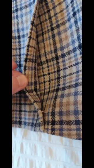 Chaqueta Adolfo Domínguez cuadros beige