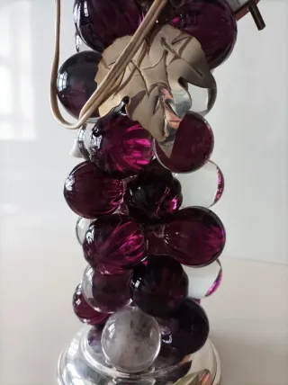 Lámpara Murano Vintage Vidrio Morado