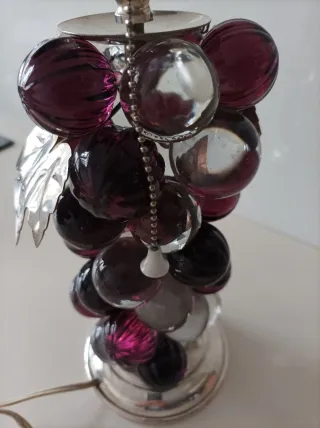 Lámpara Murano Vintage Vidrio Morado