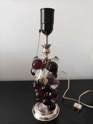 Lámpara Murano Vintage Vidrio Morado