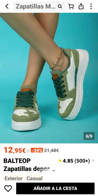 Zapatillas BALTEOP verdes y blancas