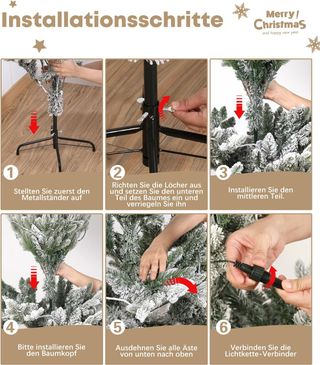 Árbol de Navidad Nevado Dewur 210cm con LED