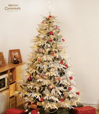 Árbol de Navidad Nevado Dewur 210cm con LED