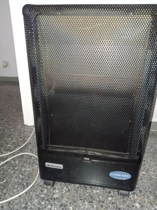 Estufa Butano Negra Llama Azul