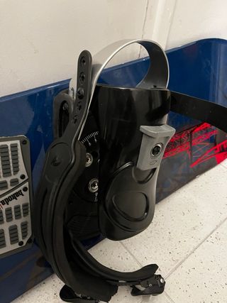 Tabla de Snowboard Azul con Fijaciones