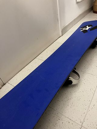 Tabla de Snowboard Azul con Fijaciones